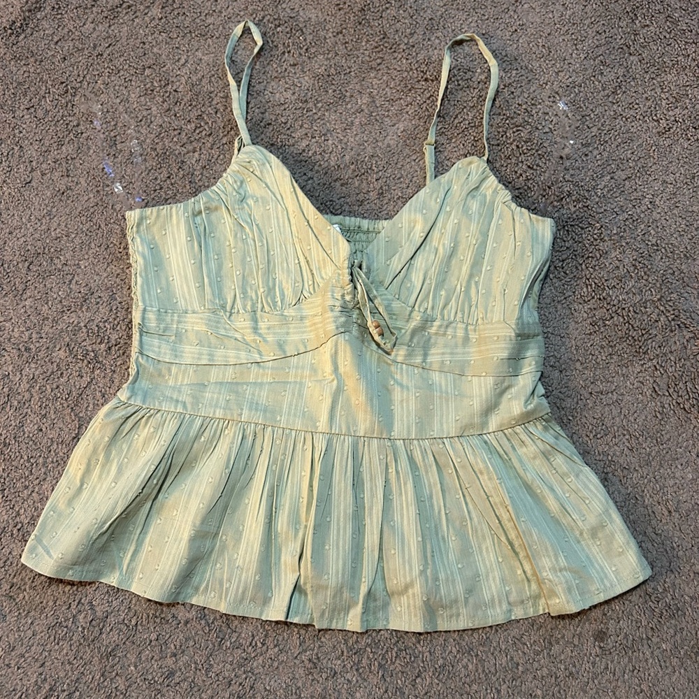 Macy's Light Green Camisole Top